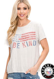 "Be Kind" Graphic Tee - Lt. Grey