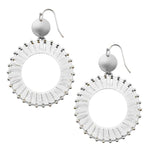 Pinnie Silver Ashen Earrings - White